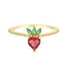 Jewelry Copper Zircon Inlaid Fruit Ring Bracelet For Women