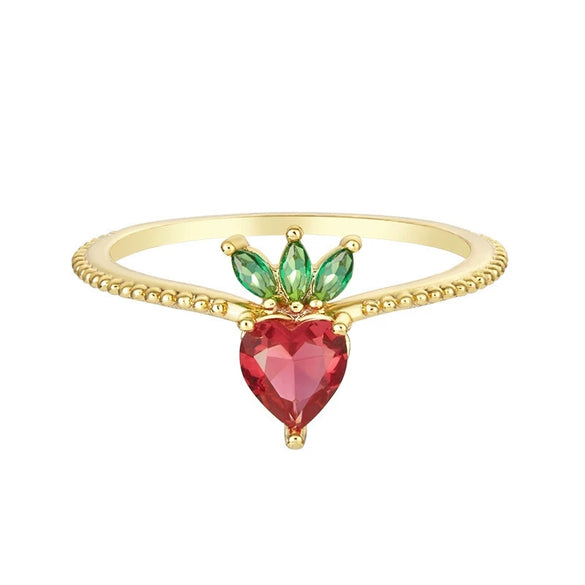 Jewelry Copper Zircon Inlaid Fruit Ring Bracelet For Women