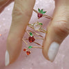 Jewelry Copper Zircon Inlaid Fruit Ring Bracelet For Women