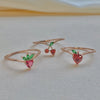 Jewelry Copper Zircon Inlaid Fruit Ring Bracelet For Women