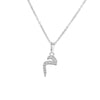 Jewelry Copper Zirconia Arabic Letter Pendant Necklace Personality Hip Hop O Chain