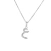 Jewelry Copper Zirconia Arabic Letter Pendant Necklace Personality Hip Hop O Chain
