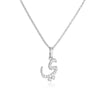 Jewelry Copper Zirconia Arabic Letter Pendant Necklace Personality Hip Hop O Chain