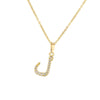 Jewelry Copper Zirconia Arabic Letter Pendant Necklace Personality Hip Hop O Chain