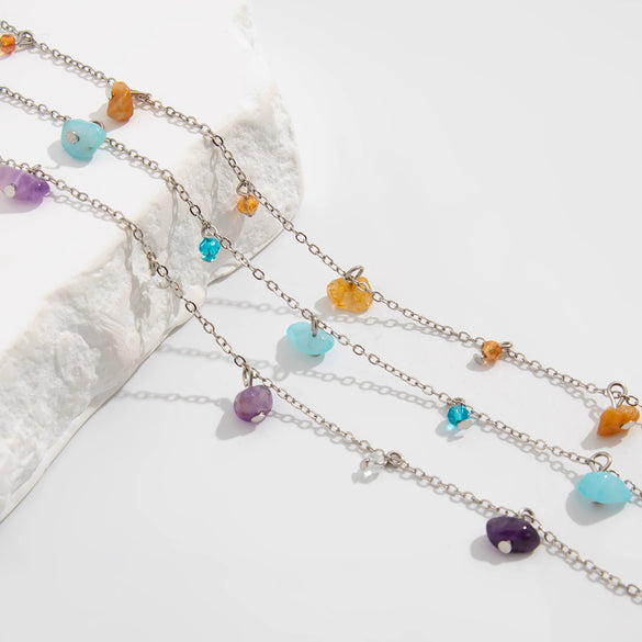 Jewelry Copperclad Iron Chain Turquoise Crystal Electroplated Sweet Style Hairpin