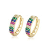 Jewelry Copperzinc Alloy Geometric Electroplated Artificial Gemstone Earrings