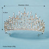 Jewelry Court Style Light Luxury Alloy Crystal Hairband Crown Electroplated For Women