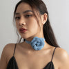 Jewelry Cowboy Denim Chocker With Geometric And Flower Pattern Handmade Multilayer Tassel Necklace