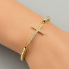 Jewelry Creative Crossshaped Copper Women's Bracelet With Microinlaid Zircon