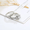 Jewelry Creative White Zircon Copper Geometric Electroplating Unisex Couple Ring