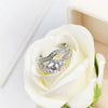 Jewelry Creative White Zircon Copper Geometric Electroplating Unisex Couple Ring