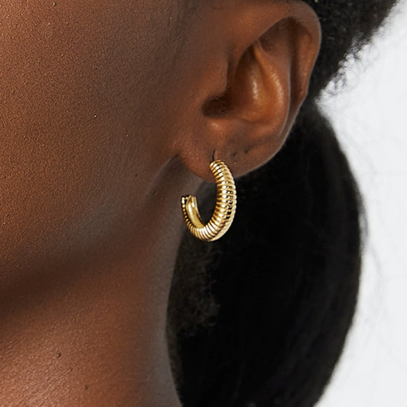 Jewelry Croissant Cshaped Copper Twisted Thread Earrings