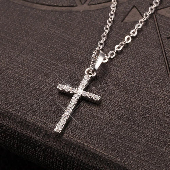 Jewelry Cross Pendant Necklace Alloy Geometric Light Luxury Ochain Unisex