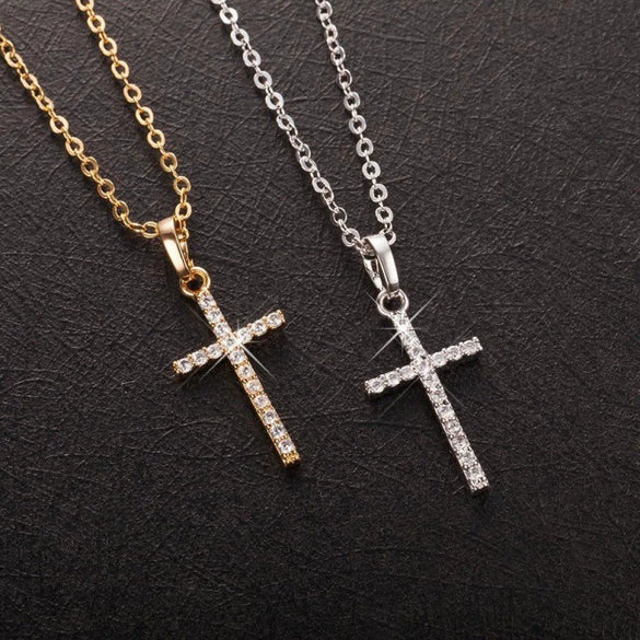 Jewelry Cross Pendant Necklace Alloy Geometric Light Luxury Ochain Unisex