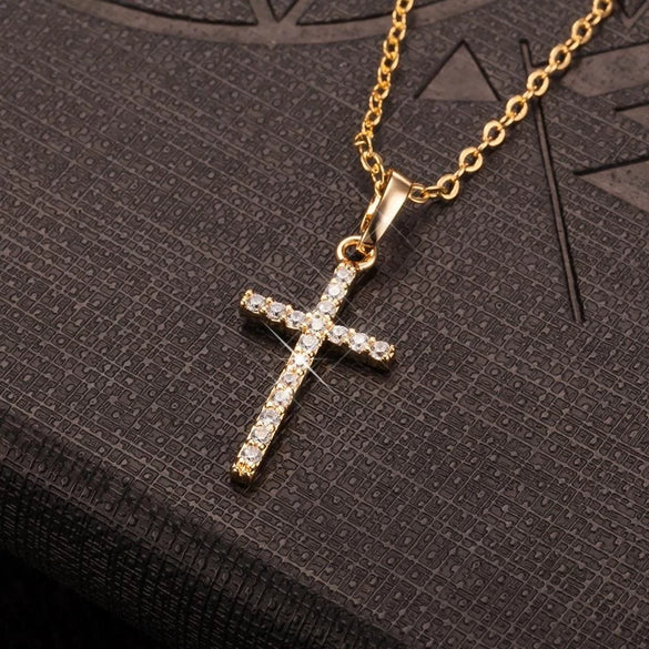 Jewelry Cross Pendant Necklace Alloy Geometric Light Luxury Ochain Unisex