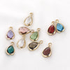 Jewelry Crystal Glass Transparent Phnom Drop Cutting Surface Metal Electroplating Matching Material