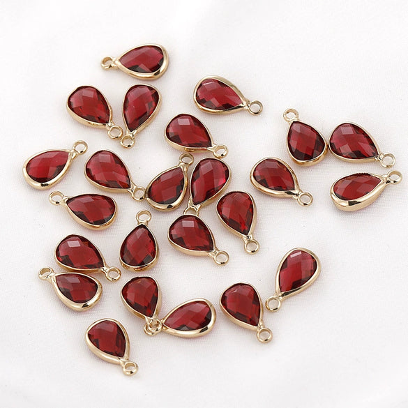 Jewelry Crystal Glass Transparent Phnom Drop Cutting Surface Metal Electroplating Matching Material
