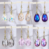 Jewelry Crystal Light Luxury Geometric Water Drop Earrings For Women
