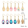 Jewelry Crystal Light Luxury Geometric Water Drop Earrings For Women