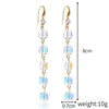 Jewelry Crystal Light Luxury Geometric Water Drop Earrings For Women