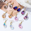 Jewelry Crystal Light Luxury Geometric Water Drop Earrings For Women