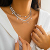 Jewelry Crystal Star Choker Necklace Metal Snake Bone Chain Geometric Electroplating Style