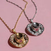 Jewelry Denim Boots Cowboy Hat Pendant Necklace Retro Style Copper Titanium Steel Ochain Furnace Vacuum Plating Electroplating 18K Real Gold For Women