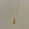 Jewelry Denim Boots Pendant Necklace Retro Style Stainless Steel Titanium Steel Geometric Shape Furnace Vacuum Plating Electroplating