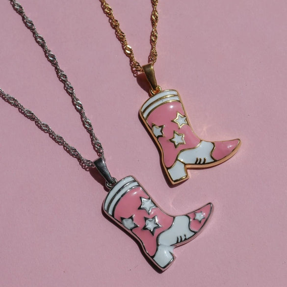 Jewelry Denim Boots Pendant Necklace Retro Style Stainless Steel Titanium Steel Geometric Shape Furnace Vacuum Plating Electroplating