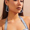Jewelry Denim Geometric Heart Star Shape Handmade Ring Earring