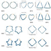 Jewelry Denim Geometric Heart Star Shape Handmade Ring Earring