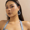 Jewelry Denim Geometric Heart Star Shape Handmade Ring Earring