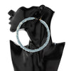 Jewelry Denim Printed Cloth Metal Pure Handmade Geometric Hoop Earrings For Women