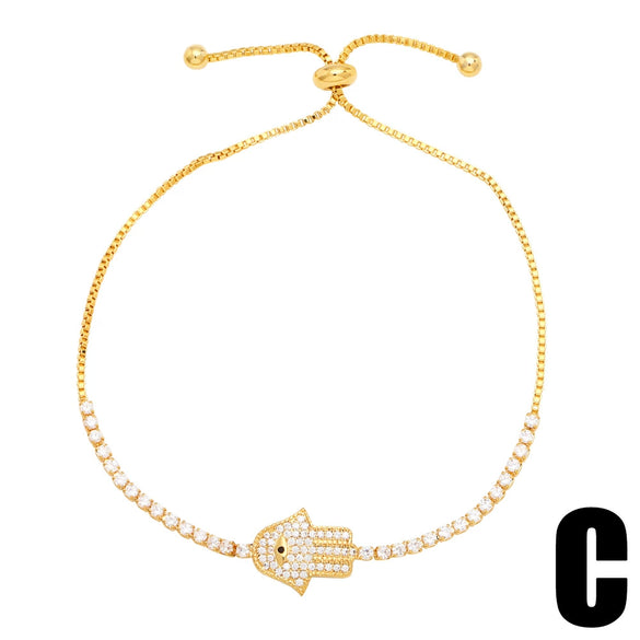 Jewelry Devil's Eye Bracelet Copper Geometric Electroplating Women's