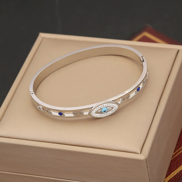 Jewelry Devil's Eye Bracelet Stainless Steel Electroplated Bohemian Fashion