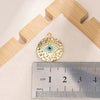 Jewelry Devil's Eye Pendant Bracelet Necklace Copper Gold Plated Inlay