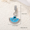 Jewelry Devil's Eye Pendant Bracelet Necklace Copper Gold Plated Inlay