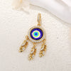 Jewelry Devil's Eye Pendant Bracelet Necklace Copper Gold Plated Inlay