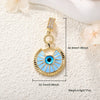 Jewelry Devil's Eye Pendant Bracelet Necklace Copper Gold Plated Inlay