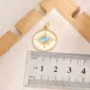 Jewelry Devil's Eye Pendant Bracelet Necklace Copper Gold Plated Inlay