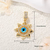Jewelry Devil's Eye Pendant Bracelet Necklace Copper Gold Plated Inlay