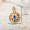 Jewelry Devil's Eye Pendant Bracelet Necklace Copper Gold Plated Inlay