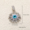 Jewelry Devil's Eye Pendant Bracelet Necklace Copper Gold Plated Inlay