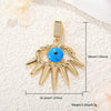 Jewelry Devil's Eye Pendant Bracelet Necklace Copper Gold Plated Inlay
