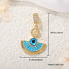 Jewelry Devil's Eye Pendant Bracelet Necklace Copper Gold Plated Inlay