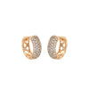 Jewelry Diamond Hoop Round Earrings Geometric Style Electroplating