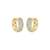 Jewelry Diamond Hoop Round Earrings Geometric Style Electroplating