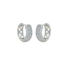 Jewelry Diamond Hoop Round Earrings Geometric Style Electroplating