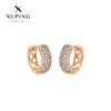 Jewelry Diamond Hoop Round Earrings Geometric Style Electroplating
