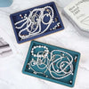 Jewelry Display Plate And Box Pu Leather Solid Color For Pendant Bracelet Earrings Necklace